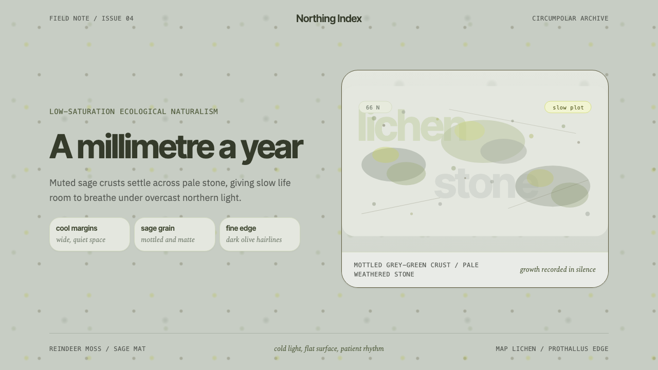 Arctic Tundra Lichen design style — example