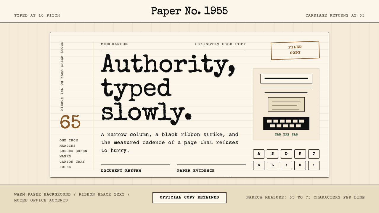 Typewriter Courier (1955) design style