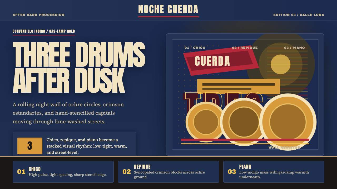 Uruguayan Candombe Llamadas design style