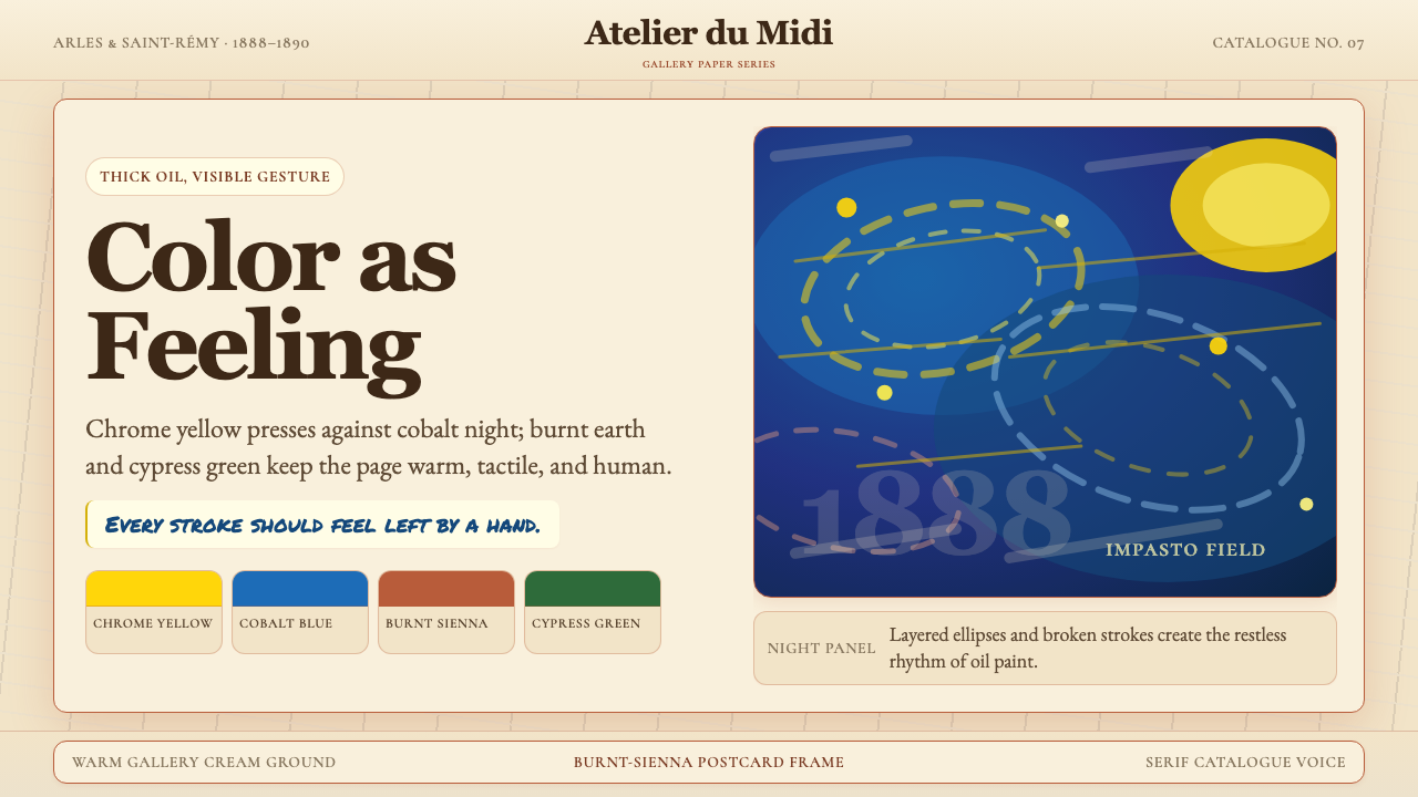 Van Gogh Post-Impressionist design style