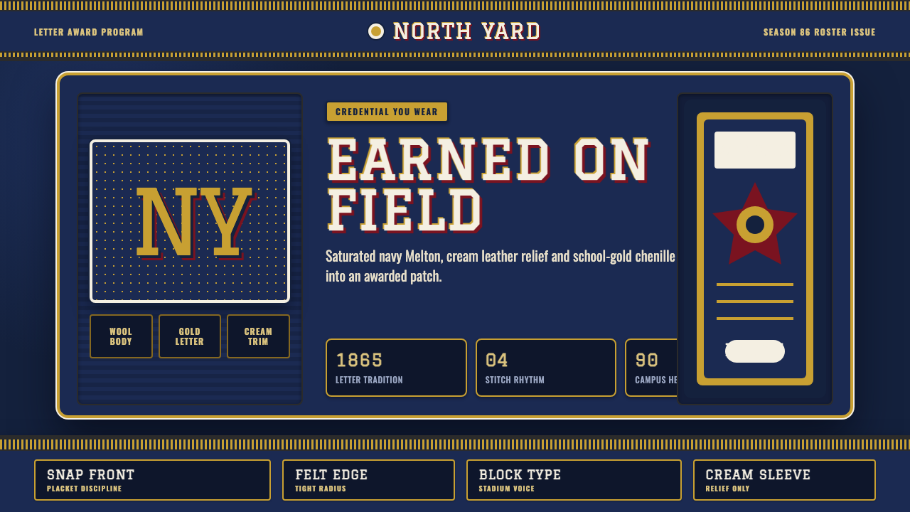 Varsity Letterman design style — example