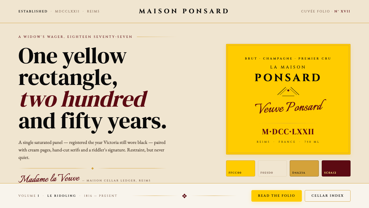 Veuve Clicquot (Yellow-Label) design style
