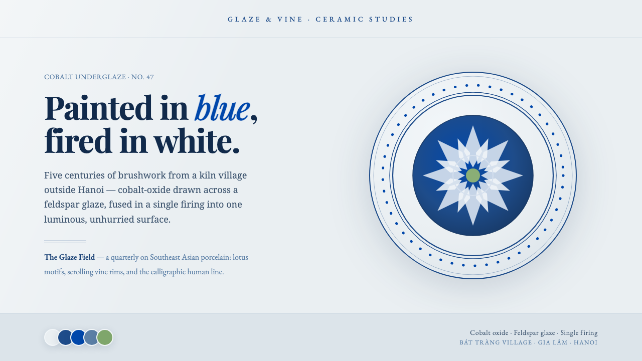 Bát Tràng Ceramic Blue design style