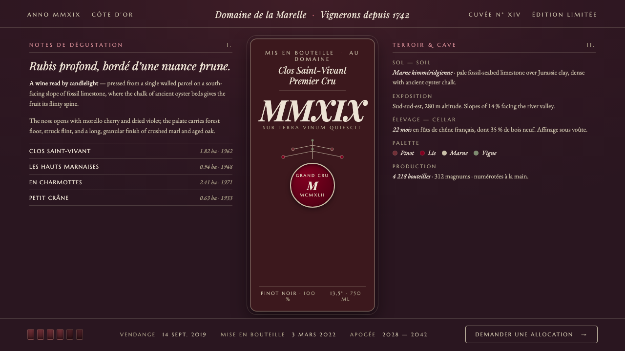 Burgundy Vineyard design style