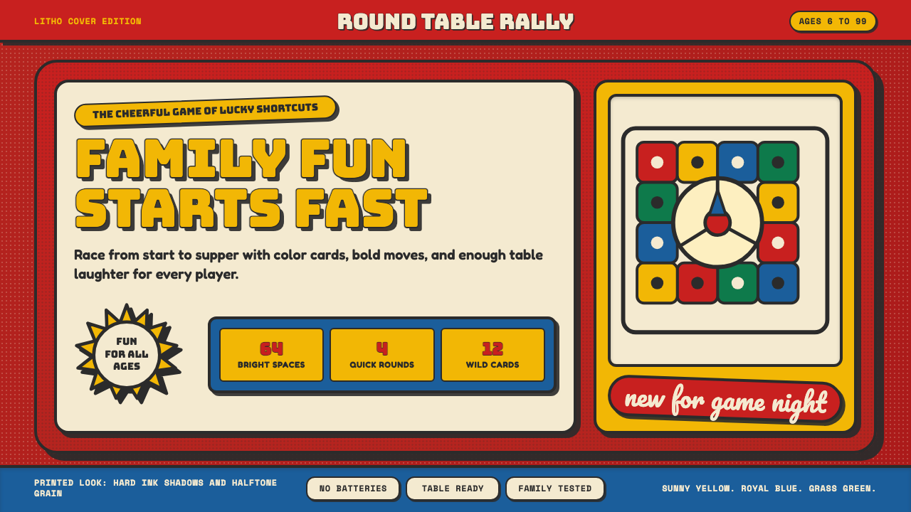 Vintage Board Game Box design style — example