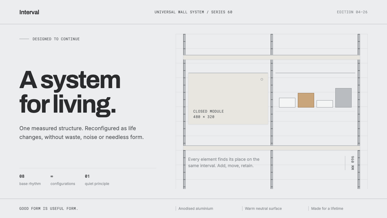 Vitsœ 606 Shelving design style — example