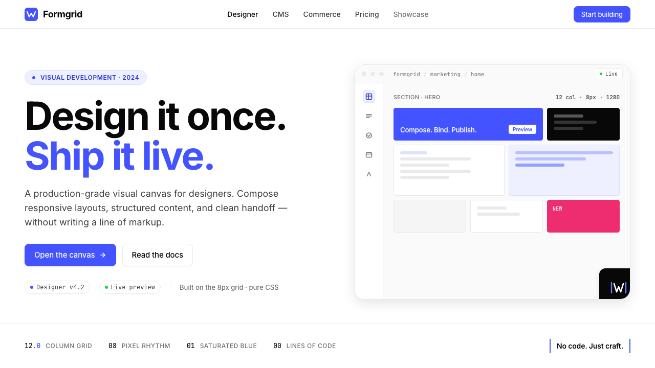Webflow No-Code design style