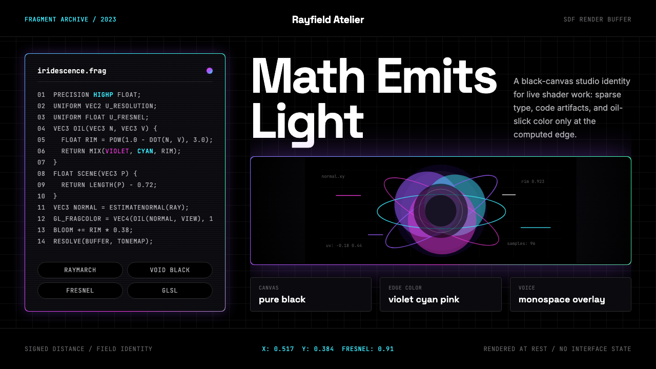WebGL Shader Iridescent (2023) design style — example