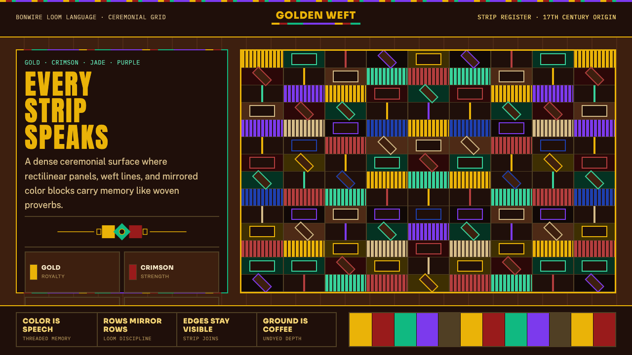 West African Kente Cloth design style