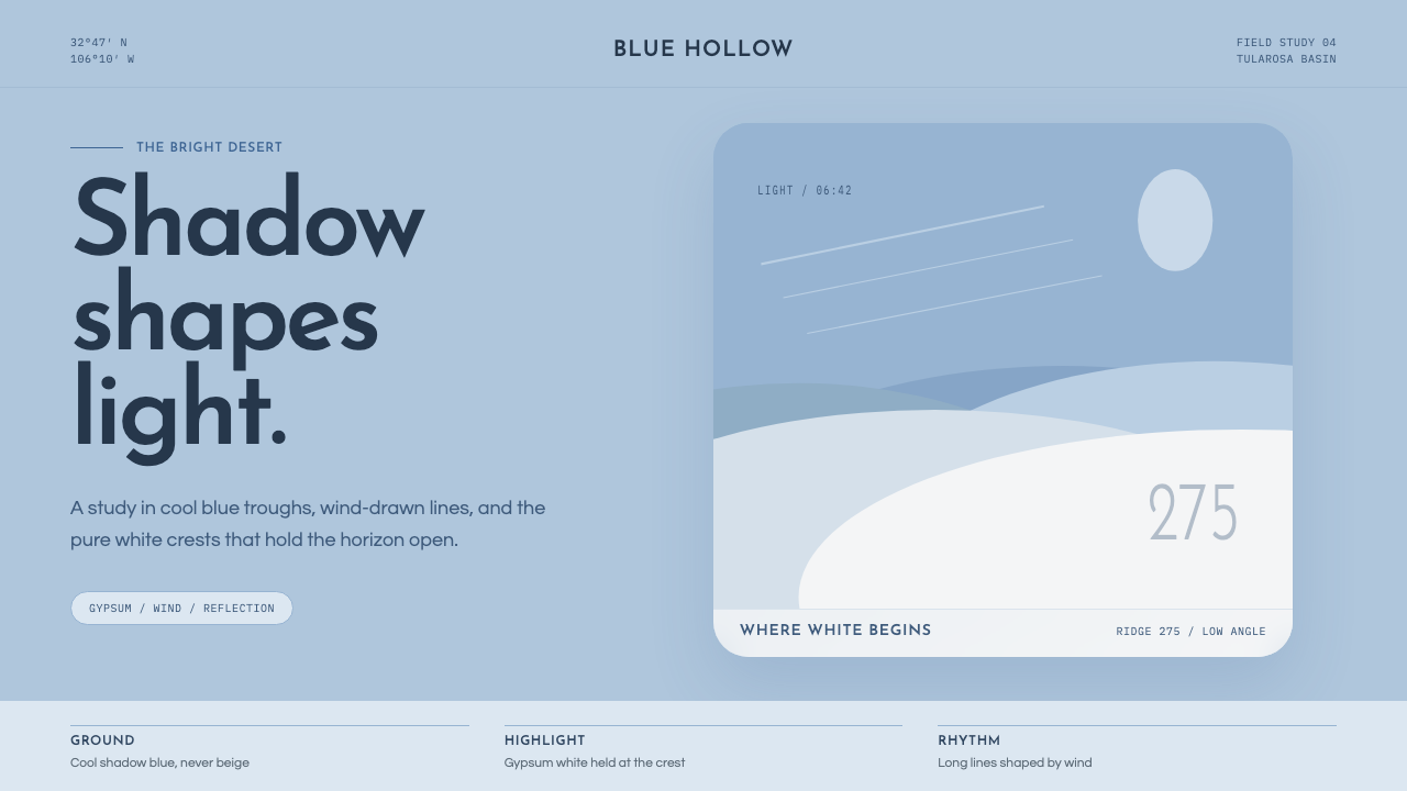 White Sands Gypsum Dunes design style — example