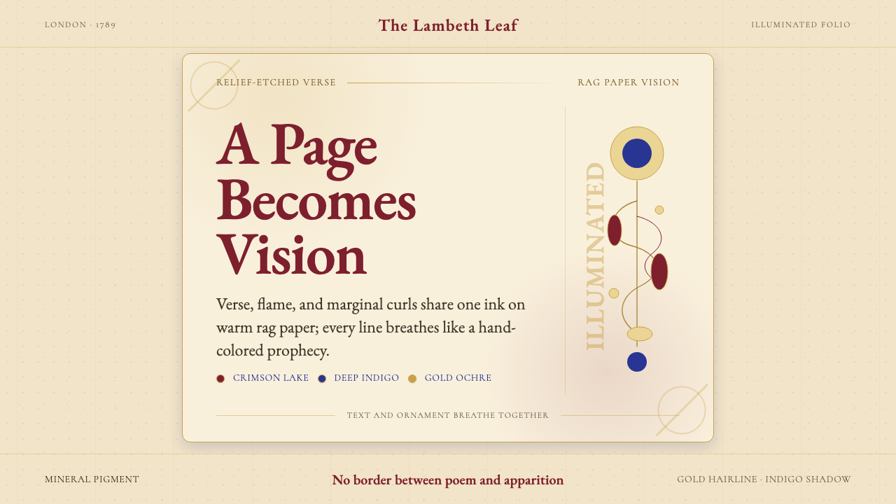 William Blake Illuminated design style