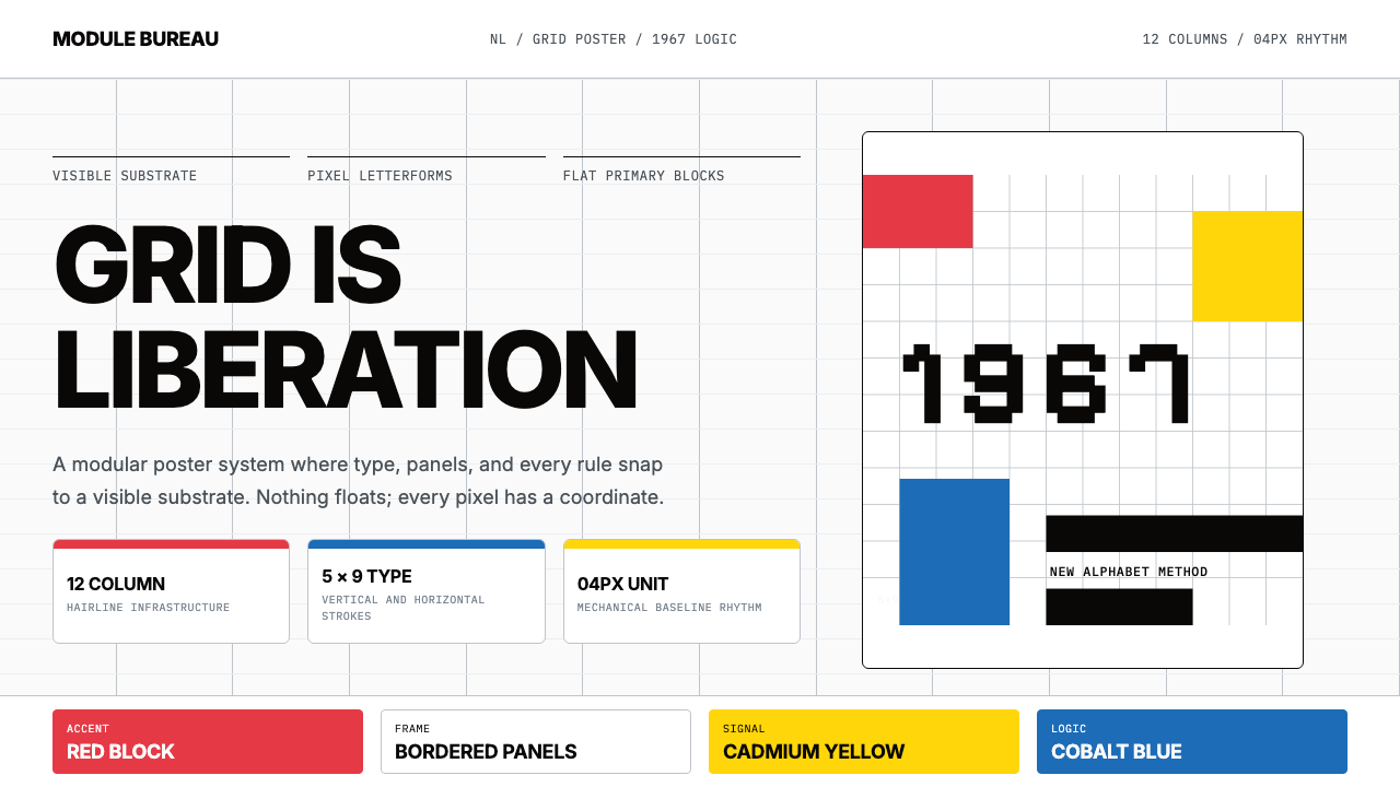 Wim Crouwel Grid design style
