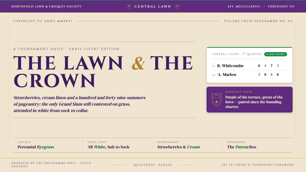 Wimbledon (Purple-Green) design style