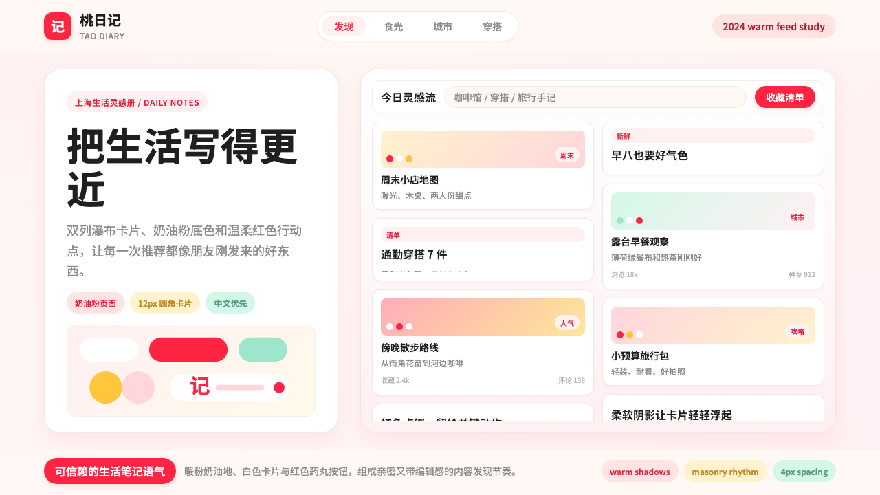 Xiaohongshu (RedNote) 2024 设计风格示例