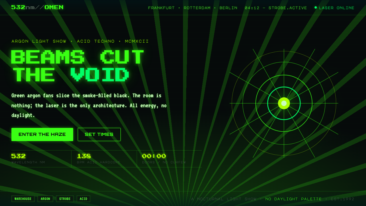 Acid Rave Laser Show 1992 design style