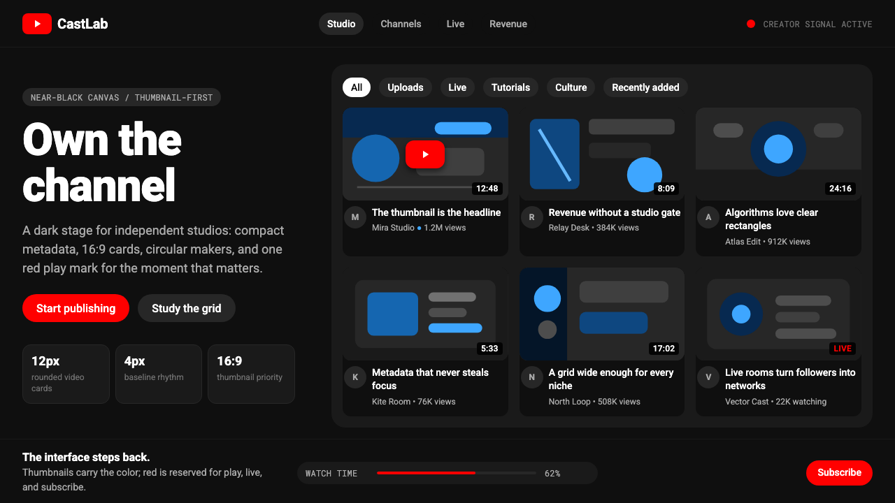 YouTube Creator Economy design style
