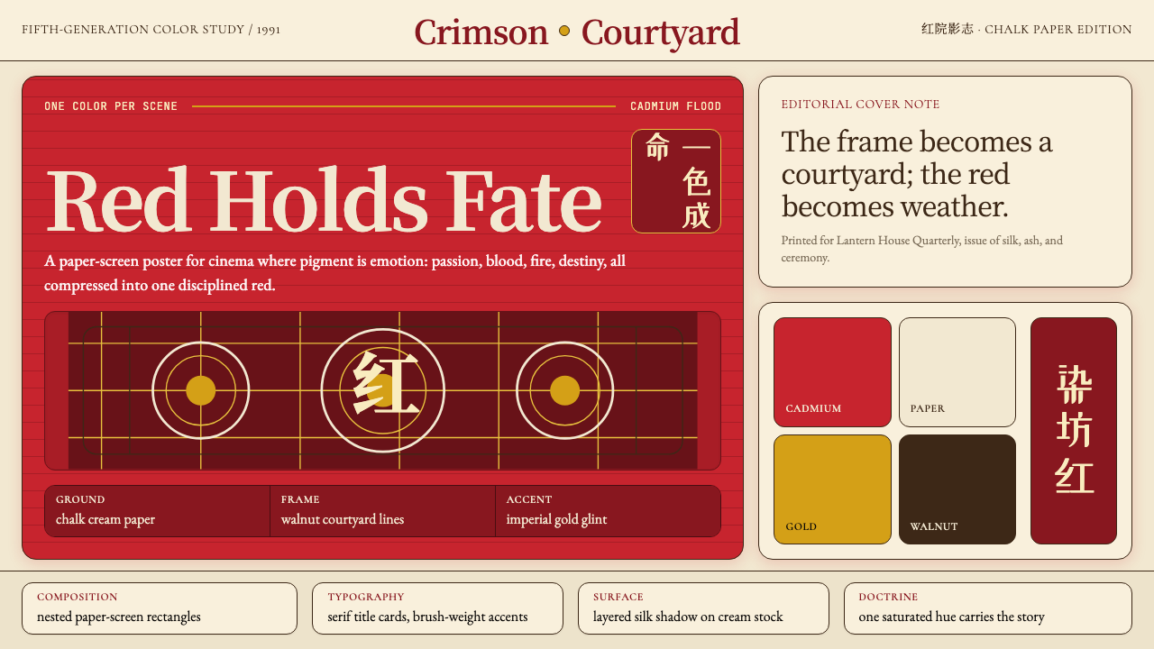 Zhang Yimou Cinema Red design style